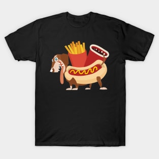 Dog Hotdog Fastfood French Fries Soft Drink Eat T-Shirt